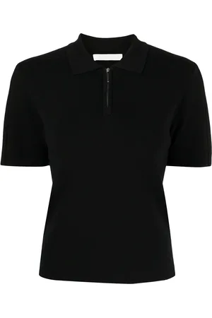 DION LEE Playera tipo polo con medio cierre