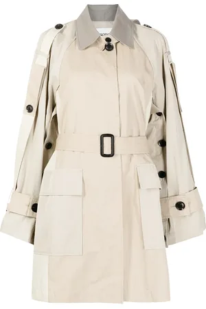 GOEN.J Gabardina oversize con diseño color block