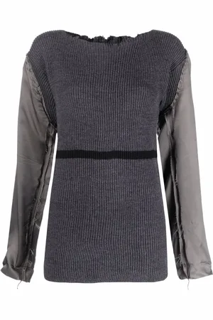 Maison Margiela Top tejido con efecto envejecido