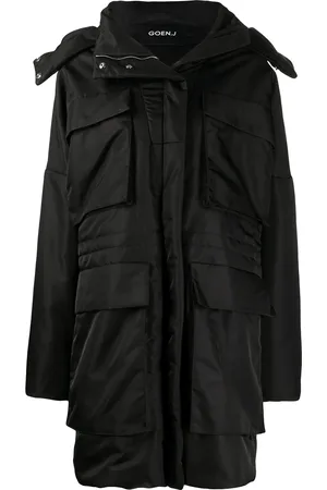GOEN.J Parka con capucha y diseño de cuatro bolsillos