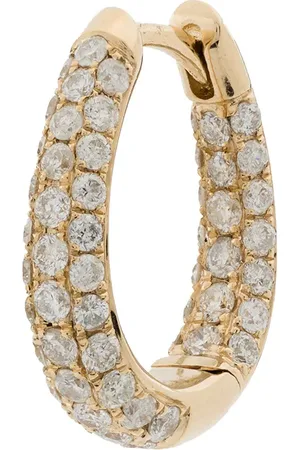 JACQUIE AICHE Arracada Inside Out en oro amarillo de 14kt con diamantes