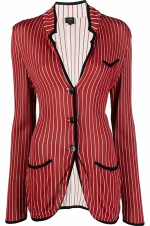 Jean Paul Gaultier Blazer con estampado de rayas diplomáticas 1991