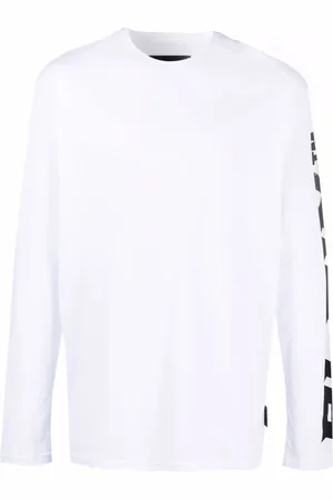 Philipp Plein Playera manga larga con cuello redondo