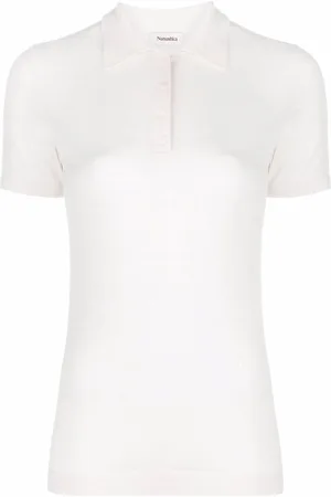 Nanushka Playera tipo polo tejida