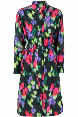 Kenzo Vestido midi con estampado gráfico