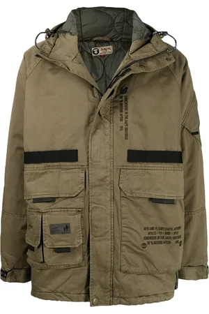 A Bathing Ape Chamarra con capucha y bolsillos