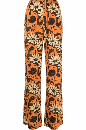 Nanushka Pantalones anchos con estampado floral