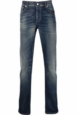 Alexander McQueen Jeans con logo bordado 3D