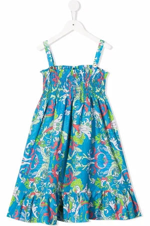 VERSACE Vestido acampanado con estampado de cachemira