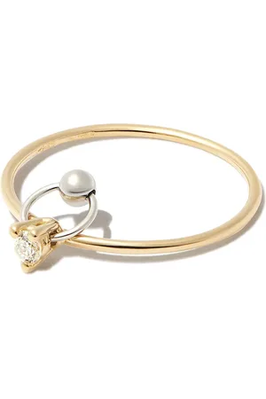 DELFINA DELETTREZ Anillo en oro blanco y amarillo de 18kt con diamantes