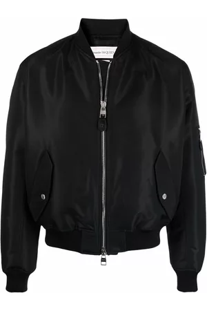 Alexander McQueen Chamarra bomber con logo estampado