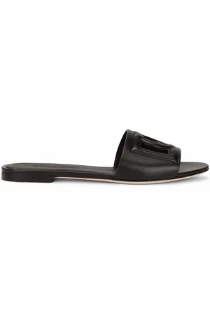Dolce & Gabbana Sandalias de piel con logo DG