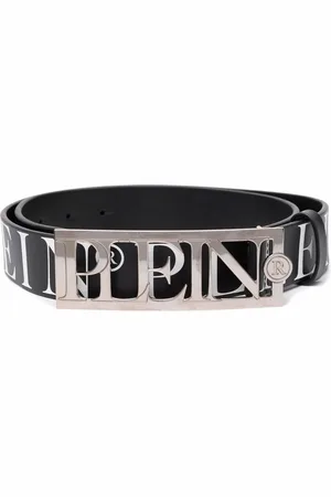 Philipp Plein Cinturón con logo en la hebilla