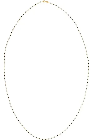 GIGI CLOZEAU Collar Classic Gigi en oro amarillo de 18kt con cuentas negras