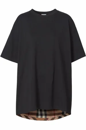 Burberry Playera con panel a cuadros