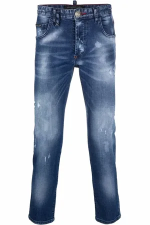 Philipp Plein Skinny jeans con efecto envejecido