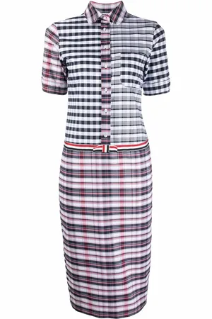 Thom Browne Vestido camisero con motivo de cuadros