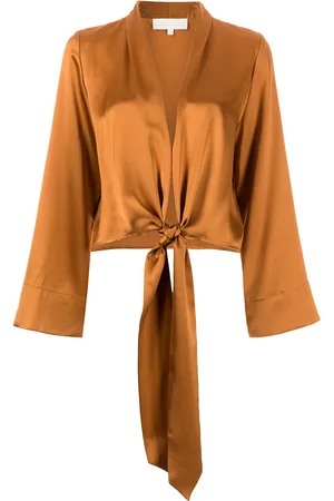 Michelle Mason Blusa con moño en la cintura