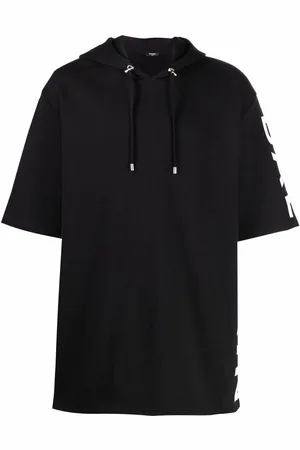 Balmain Hoodie manga corta con logo estampado