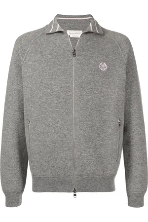 Alexander McQueen Cárdigan con logo bordado