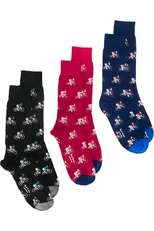 Paul Smith Calcetines con motivo de conejo ciclista