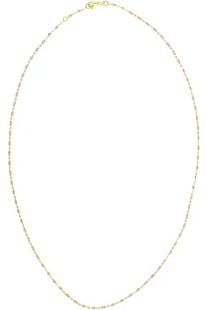 GIGI CLOZEAU Collar Classic Gigi en oro amarillo de 18kt con cuentas rosadas