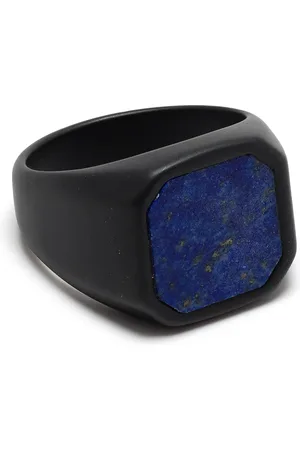 Tateossian Anillo de sello con detalle de cerámica