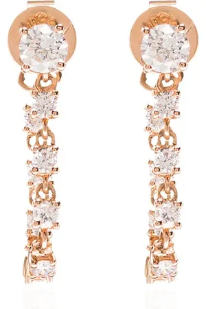 Anita 18kt gold and diamond loop earrings