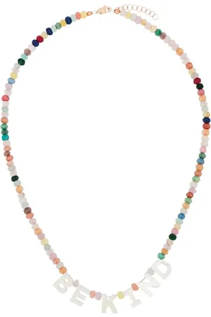 Roxanne First Collar Be Kind en oro rosa de 14kt con jades