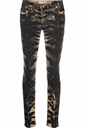 Roberto Cavalli Skinny jeans con estampado de tigre