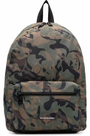 Alexander McQueen Mochila con motivo militar