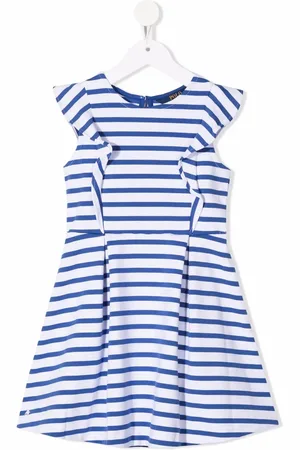 Ralph Lauren Vestido manga corta con motivo de rayas