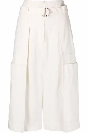 LEMAIRE Pantalones capri con cinturón