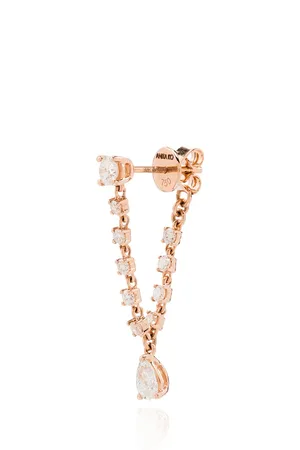 Anita Aretes Olivia en oro rosa de 18kt con diamantes