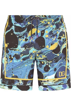 Dolce & Gabbana Shorts de playa con estampado marmoleado