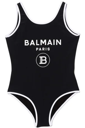Balmain Traje de baño con logo estampado
