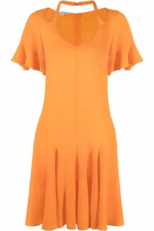 Stella McCartney Vestido con aberturas en el cuello en V