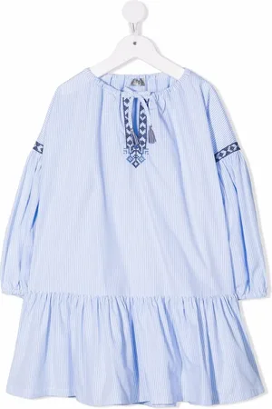 Il gufo Vestido estilo caftán con motivo de rayas