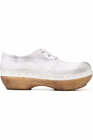 Maison Margiela Zapatos con agujetas y suela de madera