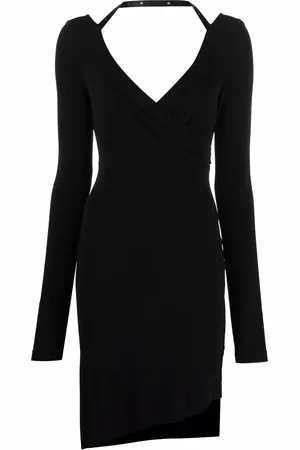 OFF-WHITE Vestido asimétrico con cuello halter