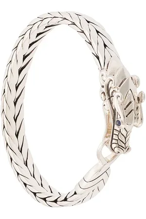 John Hardy Pulsera Legends Naga en plata de ley con zafiro azul
