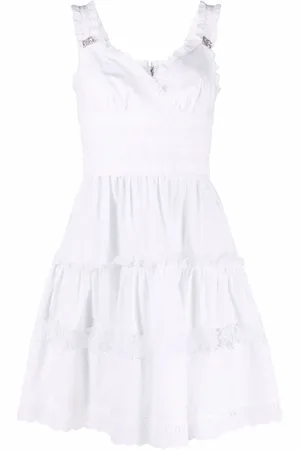 Dolce & Gabbana Vestido corto con bordado inglés