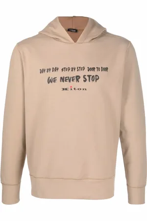 Kiton Hoodie con eslogan estampado