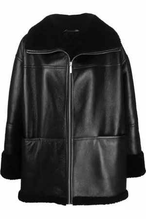 Totême Chamarra con ribete de lana oversize