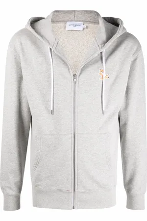 Maison Kitsuné Hoodie con parche del logo y cierre