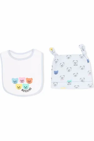 Moschino Set de babero y gorro con motivo Teddy Bear