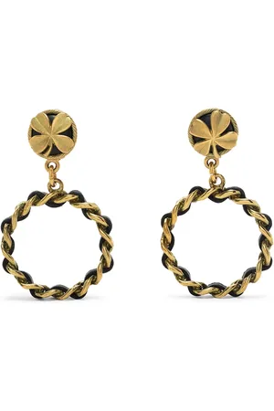 CHANEL Arracadas con motivo de trébol 1994
