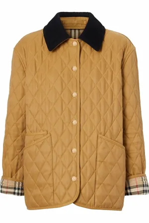 Burberry Chamarra capitonada de rombos y cuello de pana