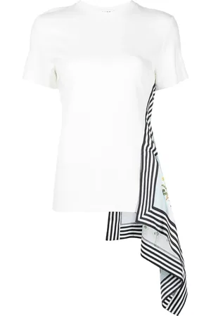 MONSE Playera asimétrica con estampado gráfico