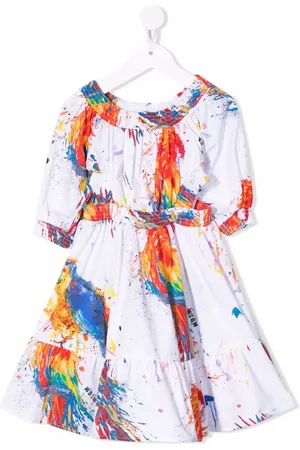 Msgm Vestido con salpicaduras de pintura
